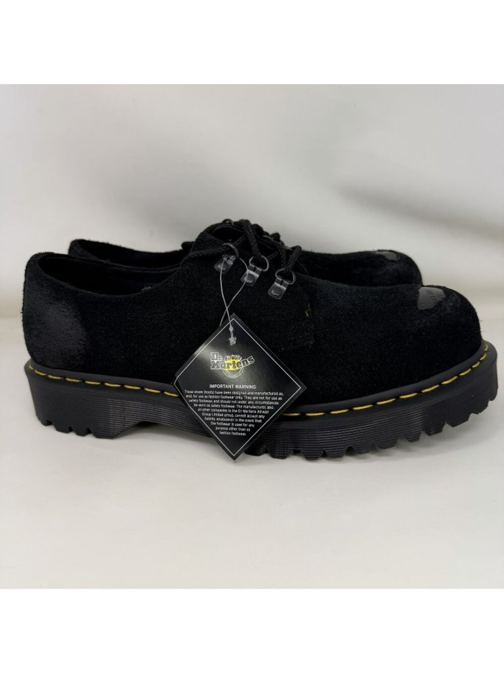 Dr. Doc Martens 1461 ST Bex Suede Steel Toe Shoes Black Men's Size 12